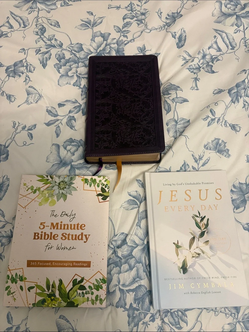 Women’s Bible Study Set of 3 (Purple KJV Bible, Devotional, Bible Study)